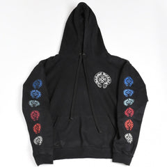 CHROME HEARTS Multicolor Sleeve Logo Horseshoe Pullover Hoodie CH Plus Scroll Label Black Multicolor L Size Good Condition Used 4a004310