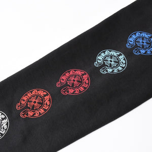 CHROME HEARTS Multicolor Sleeve Logo Horseshoe Pullover Hoodie CH Plus Scroll Label Black Multicolor L Size Good Condition Used 4a004310