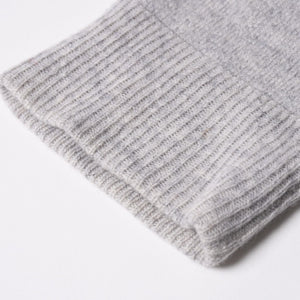 極美品 CHROME HEARTS クロムハーツ U LIFE SENTENCE 袖ロゴ刺繍 カシミヤ プルオーバーパーカー フーディ カシミヤ グレー ブラック Lサイズ 中古 4a004305