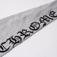 画像をギャラリービューアに読み込む, 極美品 CHROME HEARTS クロムハーツ U LIFE SENTENCE 袖ロゴ刺繍 カシミヤ プルオーバーパーカー フーディ カシミヤ グレー ブラック Lサイズ 中古 4a004305