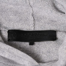 画像をギャラリービューアに読み込む, 極美品 CHROME HEARTS クロムハーツ U LIFE SENTENCE 袖ロゴ刺繍 カシミヤ プルオーバーパーカー フーディ カシミヤ グレー ブラック Lサイズ 中古 4a004305