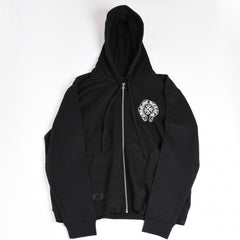 New and unused CHROME HEARTS Osaka Limited Horseshoe Zip Up Hoodie Parka Osaka Limited Dagger Black XL Size Used 4a004315