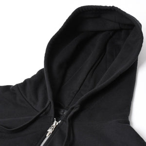 New and unused CHROME HEARTS Osaka Limited Horseshoe Zip Up Hoodie Parka Osaka Limited Dagger Black XL Size Used 4a004315