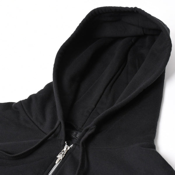New and unused CHROME HEARTS Osaka Limited Horseshoe Zip Up Hoodie Parka Osaka Limited Dagger Black XL Size Used 4a004315
