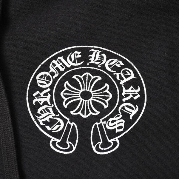 CHROME HEARTS Multicolor Sleeve Logo Horseshoe Pullover Hoodie CH Plus Scroll Label Black Multicolor L Size Good Condition Used 4a004310