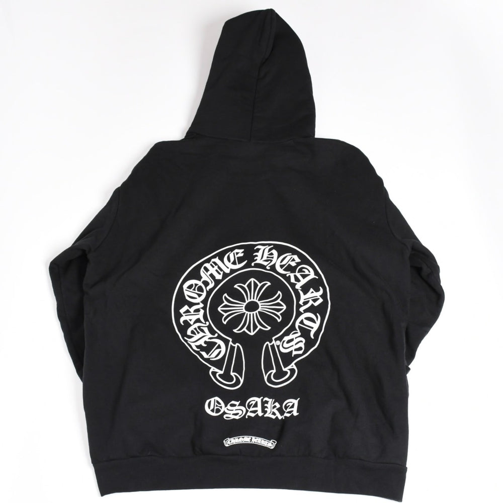 新品未使用 CHROME HEARTS クロムハーツ 大阪限定ホースシュー ジップアップフーディ パーカー 大阪限定 ダガー ブラック XLサイズ 中古 4a004315