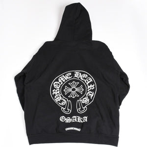 新品未使用 CHROME HEARTS クロムハーツ 大阪限定ホースシュー ジップアップフーディ パーカー 大阪限定 ダガー ブラック XLサイズ 中古 4a004315
