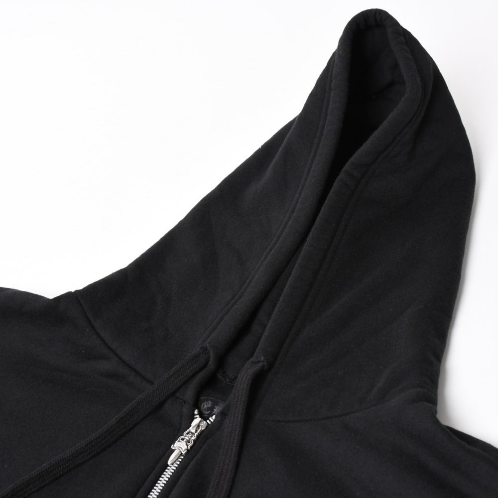 新品未使用 CHROME HEARTS クロムハーツ 大阪限定ホースシュー ジップアップフーディ パーカー 大阪限定 ダガー ブラック XLサイズ 中古 4a004315