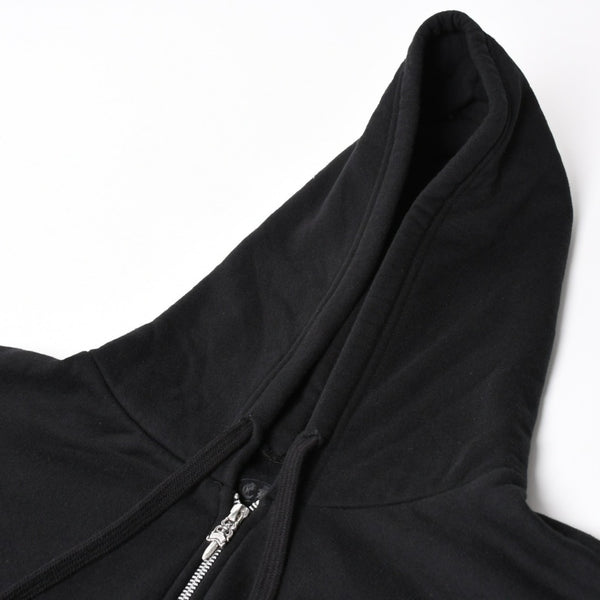 新品未使用 CHROME HEARTS クロムハーツ 大阪限定ホースシュー ジップアップフーディ パーカー 大阪限定 ダガー ブラック XLサイズ 中古 4a004315