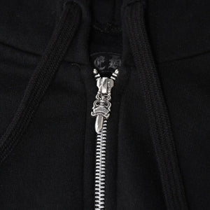 新品未使用 CHROME HEARTS クロムハーツ 大阪限定ホースシュー ジップアップフーディ パーカー 大阪限定 ダガー ブラック XLサイズ 中古 4a004315