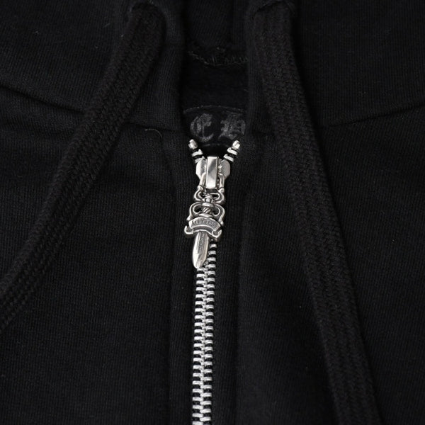 新品未使用 CHROME HEARTS クロムハーツ 大阪限定ホースシュー ジップアップフーディ パーカー 大阪限定 ダガー ブラック XLサイズ 中古 4a004315