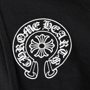 新品未使用 CHROME HEARTS クロムハーツ 大阪限定ホースシュー ジップアップフーディ パーカー 大阪限定 ダガー ブラック XLサイズ 中古 4a004315