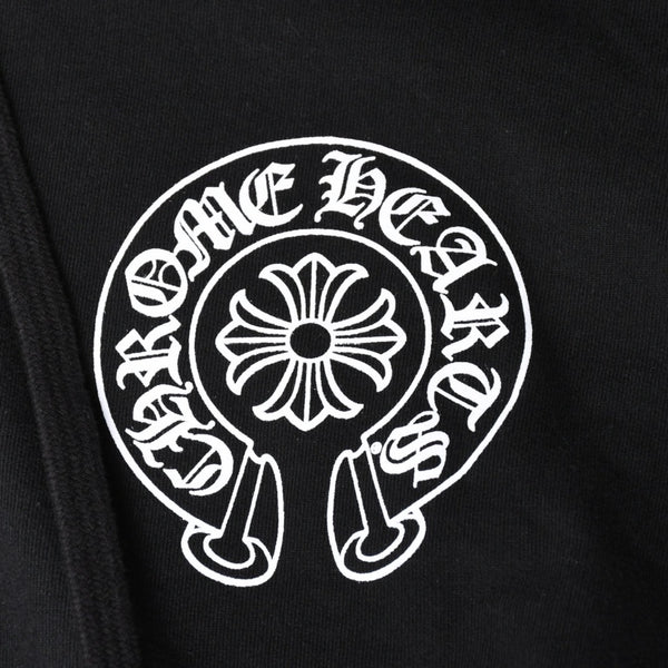 新品未使用 CHROME HEARTS クロムハーツ 大阪限定ホースシュー ジップアップフーディ パーカー 大阪限定 ダガー ブラック XLサイズ 中古 4a004315
