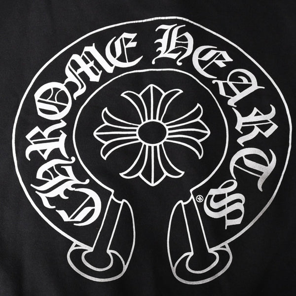 CHROME HEARTS Multicolor Sleeve Logo Horseshoe Pullover Hoodie CH Plus Scroll Label Black Multicolor L Size Good Condition Used 4a004310