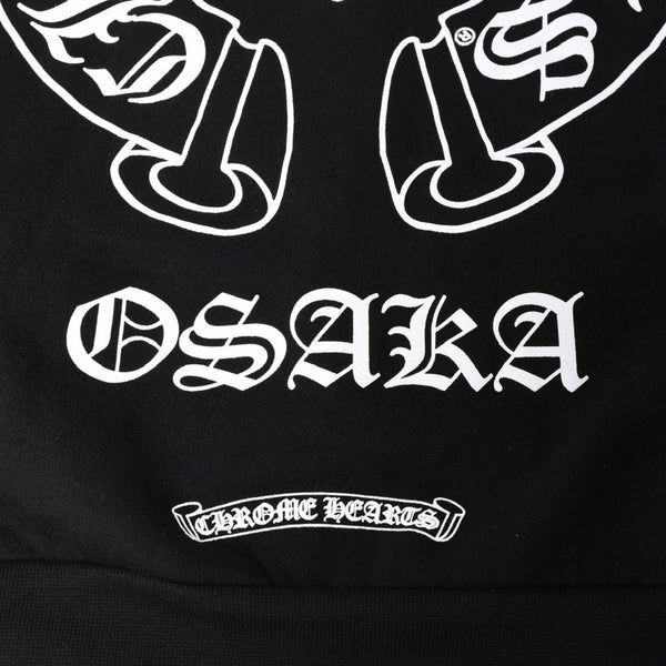 新品未使用 CHROME HEARTS クロムハーツ 大阪限定ホースシュー ジップアップフーディ パーカー 大阪限定 ダガー ブラック XLサイズ 中古 4a004315