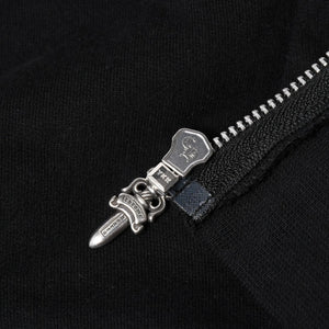 新品未使用 CHROME HEARTS クロムハーツ 大阪限定ホースシュー ジップアップフーディ パーカー 大阪限定 ダガー ブラック XLサイズ 中古 4a004315