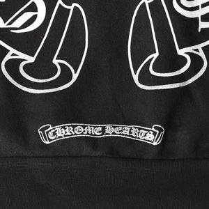 CHROME HEARTS Multicolor Sleeve Logo Horseshoe Pullover Hoodie CH Plus Scroll Label Black Multicolor L Size Good Condition Used 4a004310