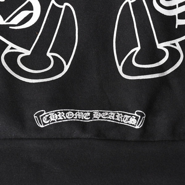 CHROME HEARTS Multicolor Sleeve Logo Horseshoe Pullover Hoodie CH Plus Scroll Label Black Multicolor L Size Good Condition Used 4a004310