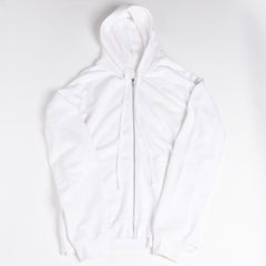 極美品 CHROME HEARTS クロムハーツ ホワイト グロウ ジップアップ フーディ ホースシュー 蓄光プリント ホワイト ダガー Lサイズ 中古 4a004311