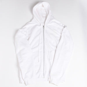 極美品 CHROME HEARTS クロムハーツ ホワイト グロウ ジップアップ フーディ ホースシュー 蓄光プリント ホワイト ダガー Lサイズ 中古 4a004311