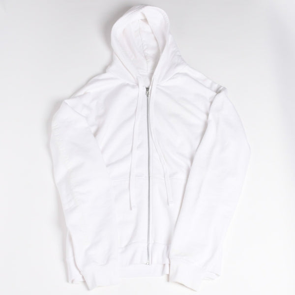 極美品 CHROME HEARTS クロムハーツ ホワイト グロウ ジップアップ フーディ ホースシュー 蓄光プリント ホワイト ダガー Lサイズ 中古 4a004311
