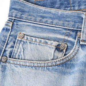 CHROME HEARTS クロムハーツ × Levi's リーバイス デニムパンツ ジーンズ サイズ32 クロスボール インディゴブルー 美品 中古 4a004333