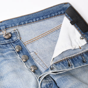 CHROME HEARTS クロムハーツ × Levi's リーバイス デニムパンツ ジーンズ サイズ32 クロスボール インディゴブルー 美品 中古 4a004333