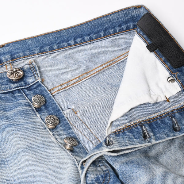 CHROME HEARTS クロムハーツ × Levi's リーバイス デニムパンツ ジーンズ サイズ32 クロスボール インディゴブルー 美品 中古 4a004333