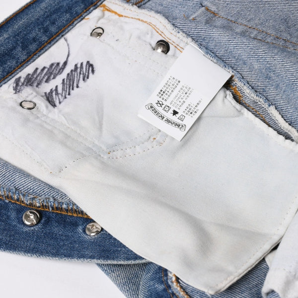 CHROME HEARTS クロムハーツ × Levi's リーバイス デニムパンツ ジーンズ サイズ32 クロスボール インディゴブルー 美品 中古 4a004333