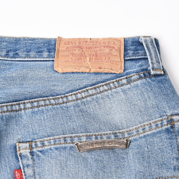 CHROME HEARTS クロムハーツ × Levi's リーバイス デニムパンツ ジーンズ サイズ32 クロスボール インディゴブルー 美品 中古 4a004333