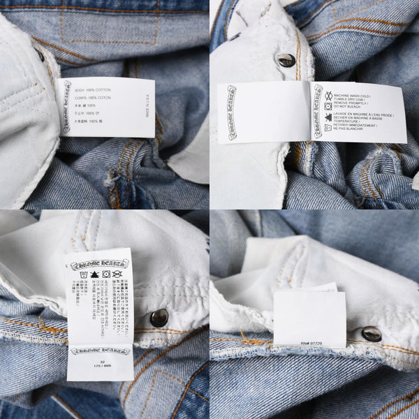 CHROME HEARTS クロムハーツ × Levi's リーバイス デニムパンツ ジーンズ サイズ32 クロスボール インディゴブルー 美品 中古 4a004333