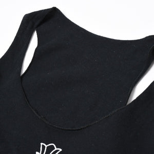 Very Good Condition CHROME HEARTS Haley Cross Tank Top Sleeveless Floral Heart Black S Size Used 4a004319