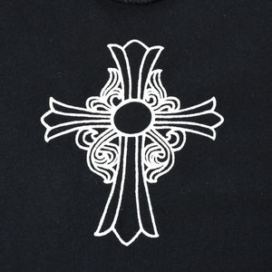 Very Good Condition CHROME HEARTS Haley Cross Tank Top Sleeveless Floral Heart Black S Size Used 4a004319