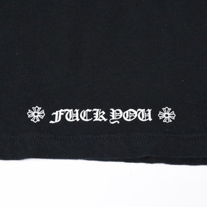 Very Good Condition CHROME HEARTS Haley Cross Tank Top Sleeveless Floral Heart Black S Size Used 4a004319