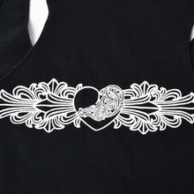 画像をギャラリービューアに読み込む, 極美品 CHROME HEARTS クロムハーツ ヘイリークロス タンクトップ ノースリーブ フローラルハート スクロールラベル ブラック Sサイズ 中古 4a004319
