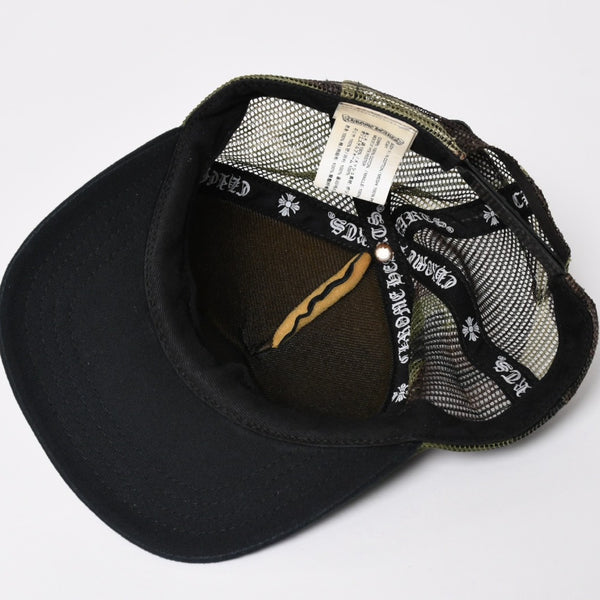 極美品 CHROME HEARTS クロムハーツ FOTI フォティ メッシュトラッカーキャップ 帽子 カモフラメッシュキャップ 中古 4a004309