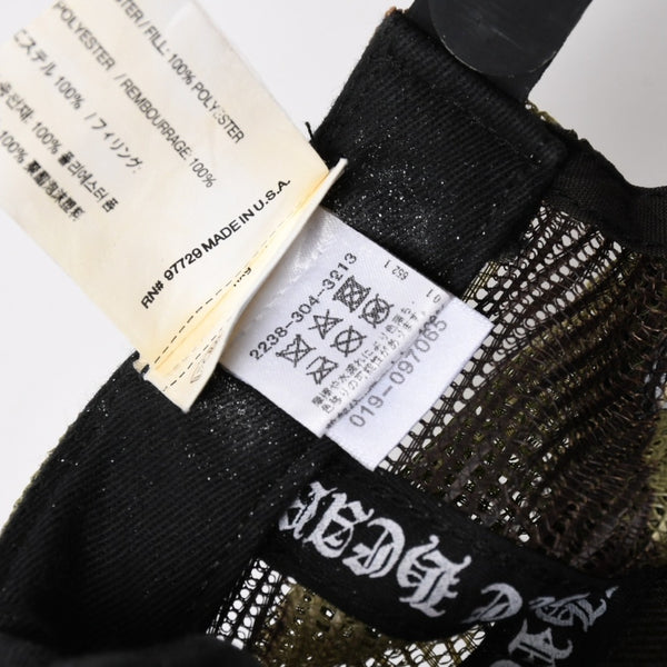 極美品 CHROME HEARTS クロムハーツ FOTI フォティ メッシュトラッカーキャップ 帽子 カモフラメッシュキャップ 中古 4a004309