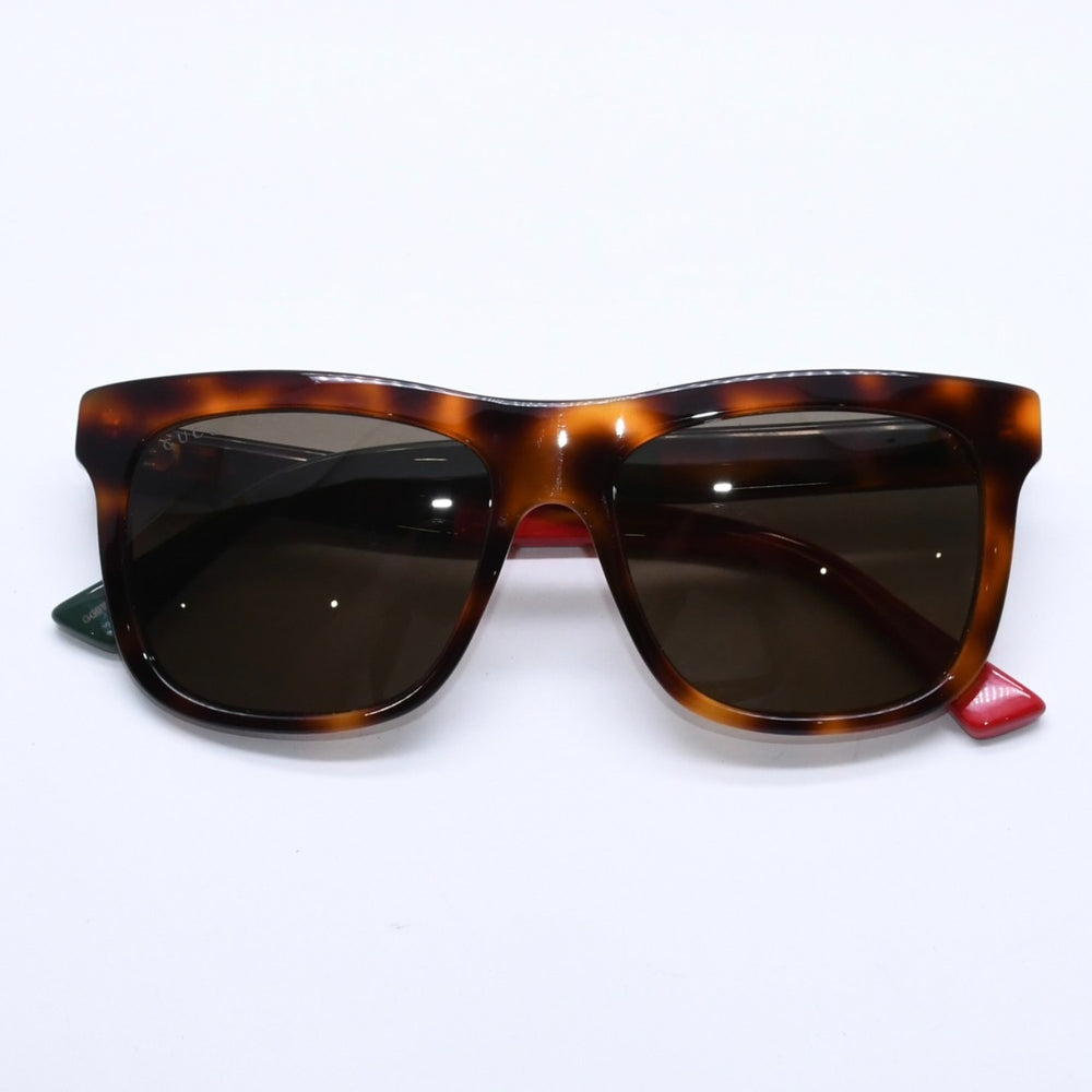 極美品 GUCCI グッチ Sunglasses サングラス GG0158S サイズ54◻︎17 145 ブラウン レッド グリーン 中古 4a004312
