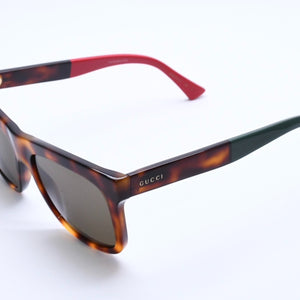 極美品 GUCCI グッチ Sunglasses サングラス GG0158S サイズ54◻︎17 145 ブラウン レッド グリーン 中古 4a004312