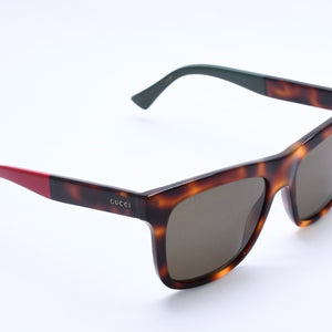 極美品 GUCCI グッチ Sunglasses サングラス GG0158S サイズ54◻︎17 145 ブラウン レッド グリーン 中古 4a004312