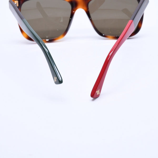 極美品 GUCCI グッチ Sunglasses サングラス GG0158S サイズ54◻︎17 145 ブラウン レッド グリーン 中古 4a004312