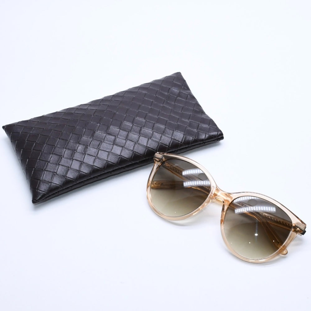 極美品 BOTTEGA VENETA ボッテガ ヴェネタ Sunglasses サングラス クリア ブラウン ベージュ BV219/S サイズ55◻︎19 145 中古 4a004324