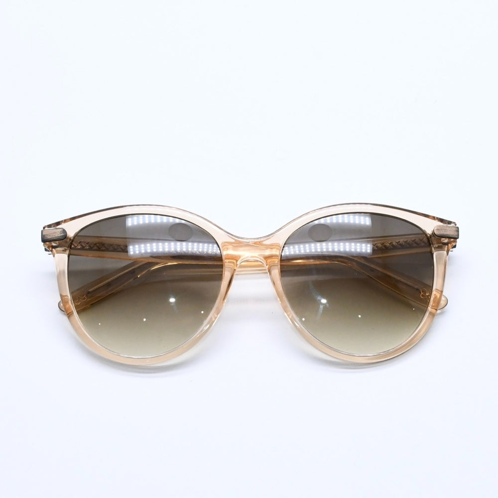 極美品 BOTTEGA VENETA ボッテガ ヴェネタ Sunglasses サングラス クリア ブラウン ベージュ BV219/S サイズ55◻︎19 145 中古 4a004324