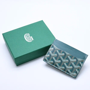 New and unused GOYARD Saint Sulpice Card Case PVC Vozel Calfskin Green STSULPPMLTY01CL01X Used 4a004322