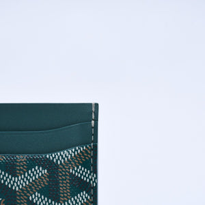New and unused GOYARD Saint Sulpice Card Case PVC Vozel Calfskin Green STSULPPMLTY01CL01X Used 4a004322