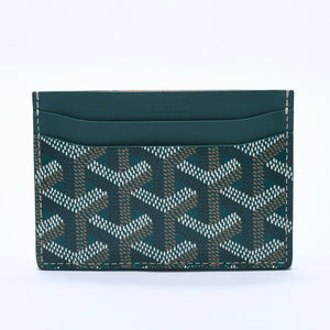 New and unused GOYARD Saint Sulpice Card Case PVC Vozel Calfskin Green STSULPPMLTY01CL01X Used 4a004322