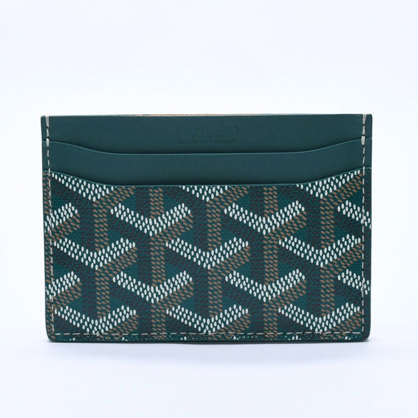 New and unused GOYARD Saint Sulpice Card Case PVC Vozel Calfskin Green STSULPPMLTY01CL01X Used 4a004322