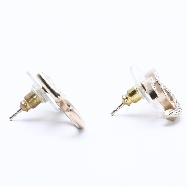 CHANEL シャネル ココマーク ピアス 重量約4.31g A21S刻印 No.5 ラインストーン メタル GP ゴールド クリア 両耳用 美品 中古 4a003729
