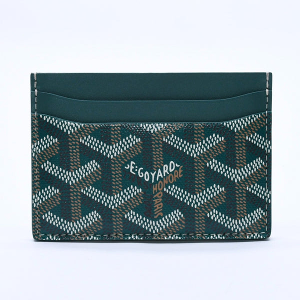 New and unused GOYARD Saint Sulpice Card Case PVC Vozel Calfskin Green STSULPPMLTY01CL01X Used 4a004322
