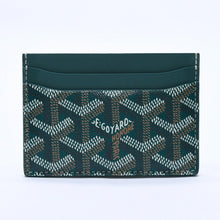 Load image into Gallery viewer, 新品未使用品 GOYARD ゴヤール サン・シュルピス カードケース PVC ヴォーゼルカーフスキン グリーン STSULPPMLTY01CL01X 中古 4a004322